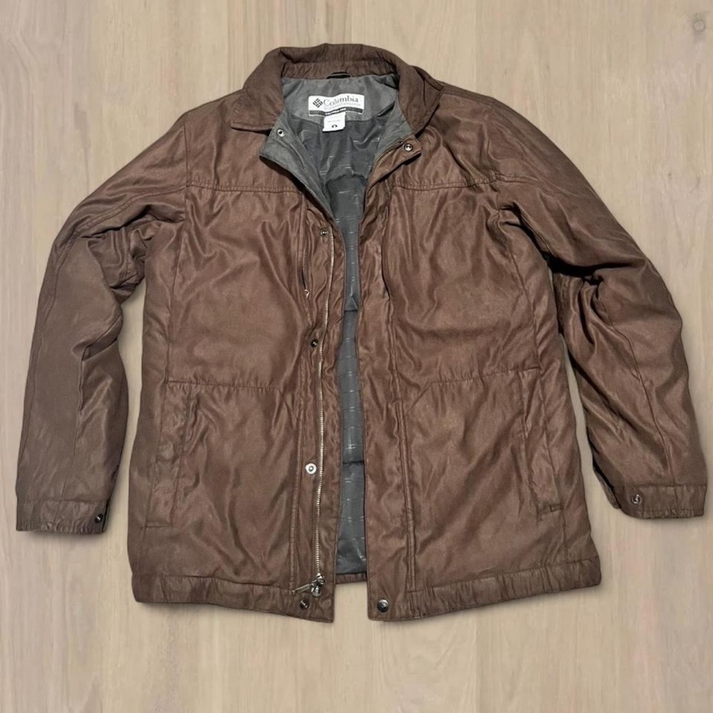 Columbia Sportswear Suede Nubuck Zipper Jacket Size M Mens